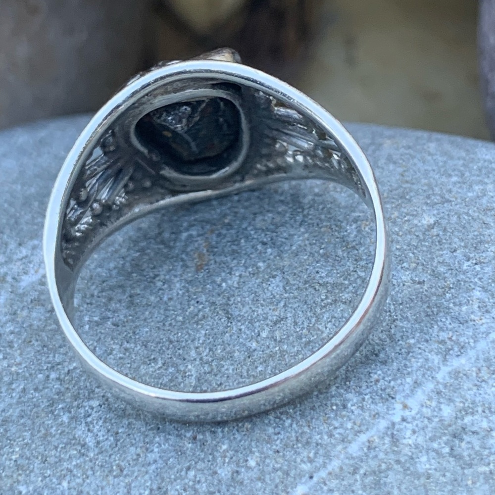 Meteorite Sterling Silver Ring - image 5